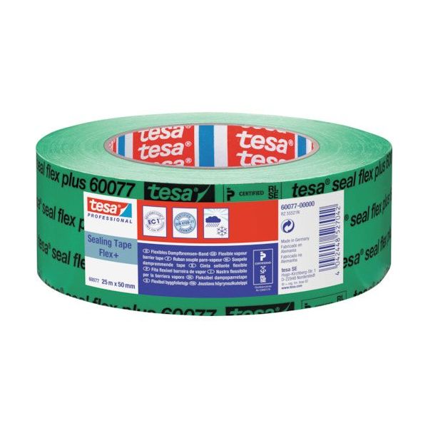 テサテープ tesa 気密防水テープ テサ60077 50mmx25m 60077-50-25 1巻 535-7115（直送品）