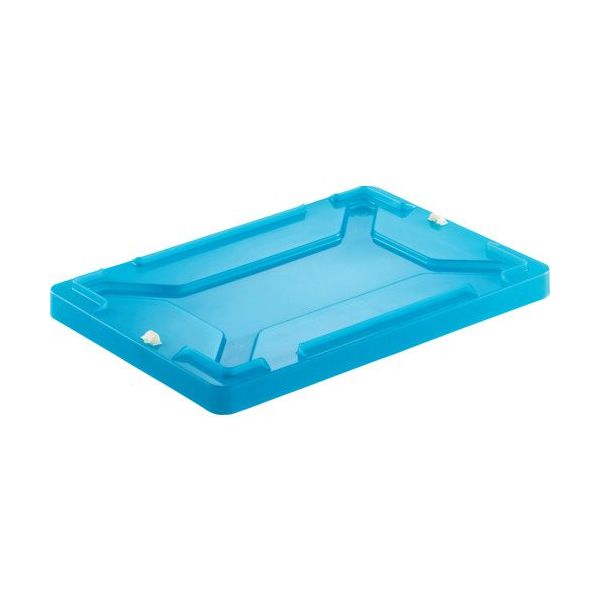 DIC エコシリーズF型コンテナ蓋(ロック付) 外寸:W423XD288XH36.5 クリアブルー F-FR-ECO CBL（直送品）