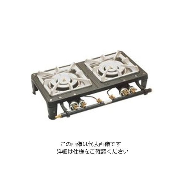 アサヒサンレッド テーブルコンロ MDー702 2連・マッチ点火 12・13A 62-6496-65 1個（直送品）