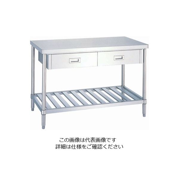 シンコー ADS型 作業台(片面引出付) ADS-15045 1個 62-6511-24（直送品）