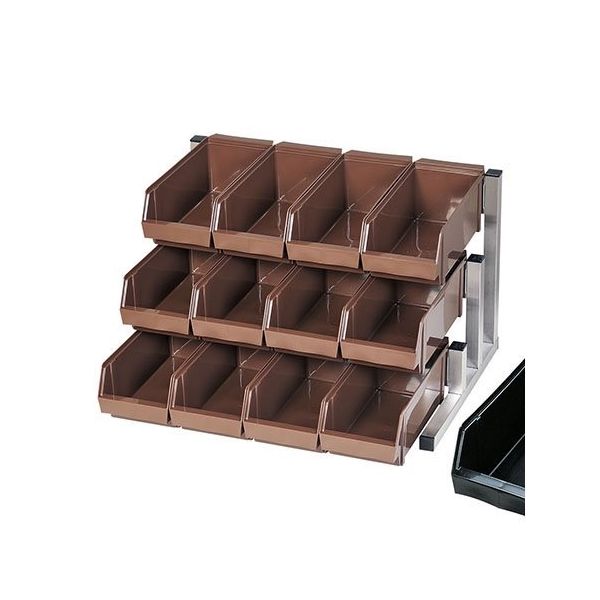 遠藤商事 スマートオーガナイザー 3段4列(12ヶ入) ブラック 62-6524-05 1ケース(12個)（直送品）