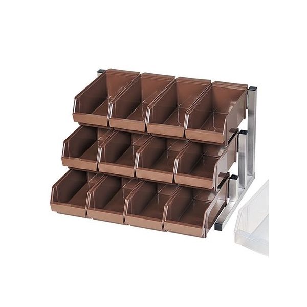 遠藤商事 スマートオーガナイザー 3段4列(12ヶ入) ホワイト 62-6524-08 1ケース(12個)（直送品）