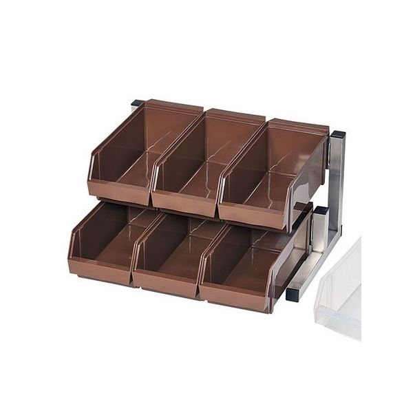 遠藤商事 スマートオーガナイザー 2段3列(6ヶ入) ホワイト 62-6523-82 1ケース(6個)（直送品）