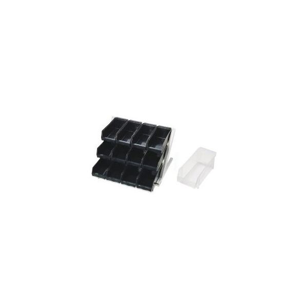 遠藤商事 デラックスオーガナイザー白 3段4列(12ヶ入) ホワイト 62-6524-68 1ケース(1個)（直送品）