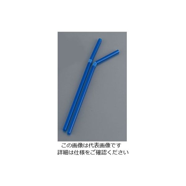 日東ストロー商会 フレキシブルストロー裸 (500本入)紺 LF-621 1ケース(500本) 62-6538-78（直送品）