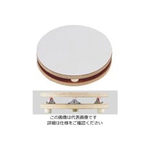 雅漆工芸 木製デコ回転台(白デコラ張) 21cm 62-6553-24 1個（直送品）