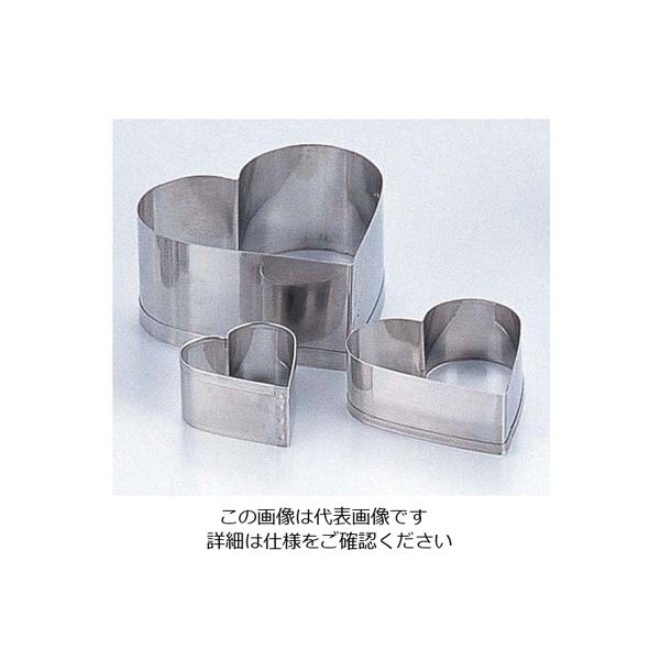 田中糧機製作所 18ー8 クッキー抜型 ハート 中 62-6574-75 1個（直送品）