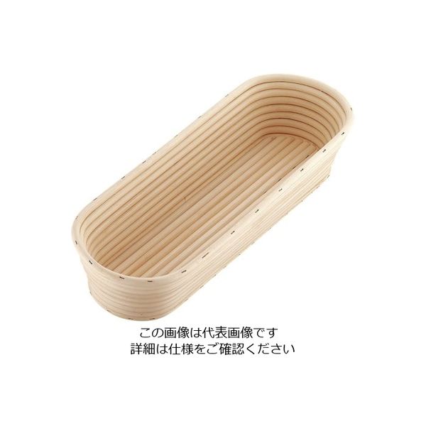遠藤商事 Murano(ムラノ)籐製醗酵カゴ 小判型 ロング 62-6576-04 1個（直送品）