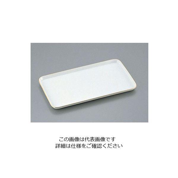 よし与工房 陶器製 ケーキトレー角型(金線入) EM-17-WS 1個 62-6580-17（直送品）