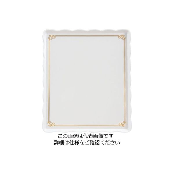 よし与工房 ウェーブメラミンケーキトレー(金唐草) YO-3035-G 1個 62-6580-23（直送品）