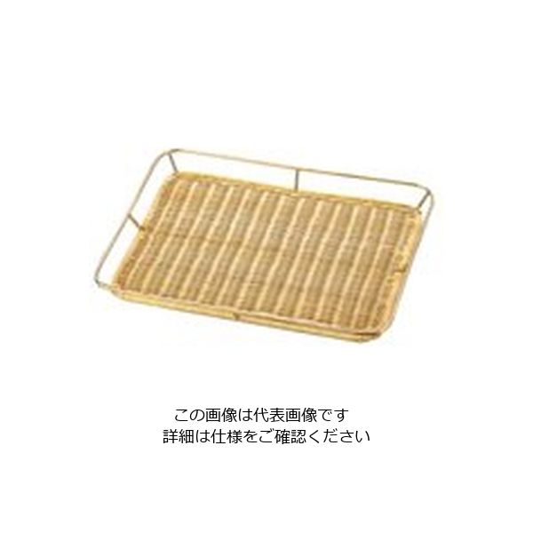よし与工房 籐製メタリック ワクつきすのこ浅型 (ゴールドメッキ)PFー68G 62-6581-09 1個（直送品）