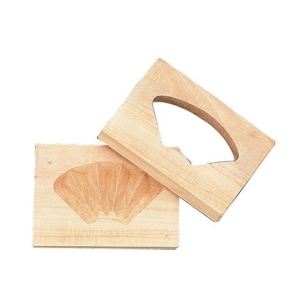 遠藤商事 手彫物相型 1ツ取り (サクラ材) 扇 62-6585-93 1個（直送品）