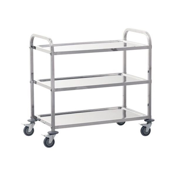遠藤商事 TKG サイレント キッチンワゴン 3段 L 62-6588-94 1個（直送品）