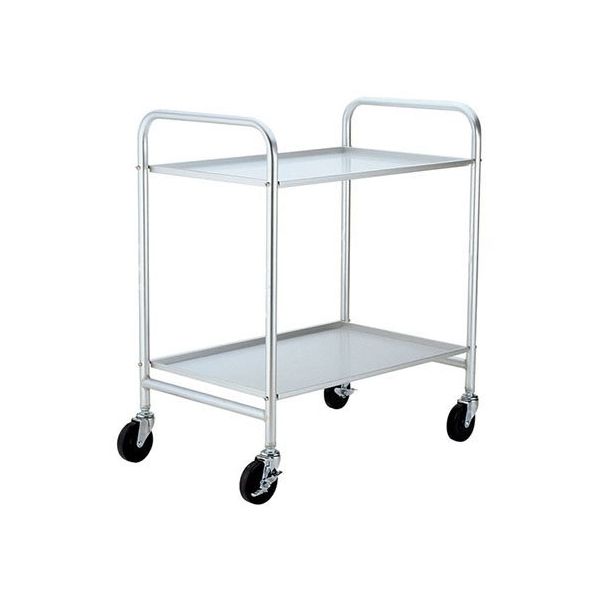 遠藤商事 SAアルミ製キッチンワゴン 2段 62-6589-04 1個（直送品）