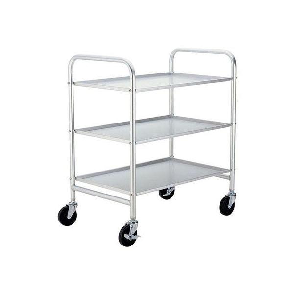 遠藤商事 SAアルミ製キッチンワゴン 3段 62-6589-05 1個（直送品）