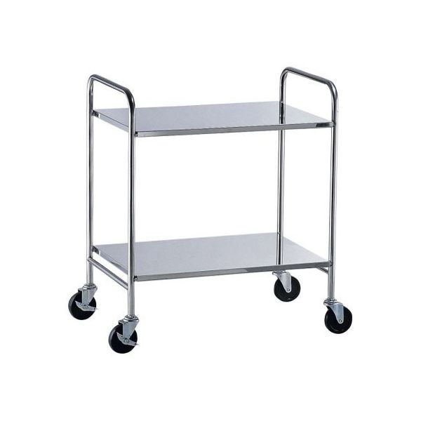 遠藤商事 TKG 18ー8衛生フラットワゴン 2段 ゴム車 62-6589-06 1個（直送品）