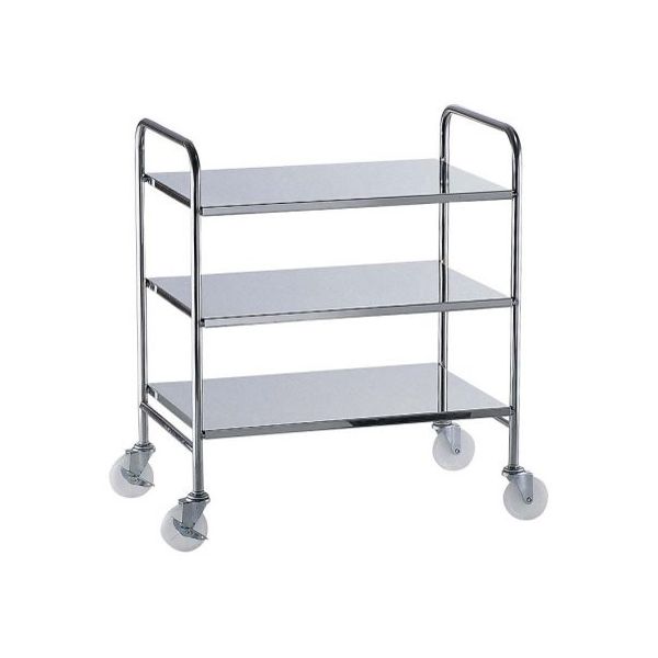 遠藤商事 TKG 18ー8衛生フラットワゴン 3段 ナイロン車 62-6589-09 1個（直送品）