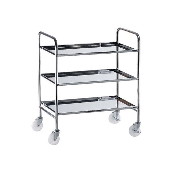 遠藤商事 TKG18ー8衛生サイドアップワゴン3段 ナイロン車 62-6589-13 1個（直送品）