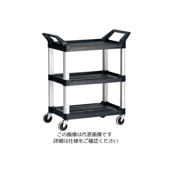 Trust トラスト Hi5ユーティリティーカート S3段 ブラック 4011 1個 62-6590-49（直送品）