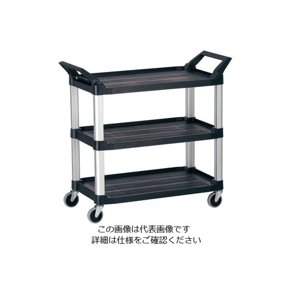 Trust トラスト Hi5ユーティリティーカート L3段 ブラック 4021 1個 62-6590-51（直送品）