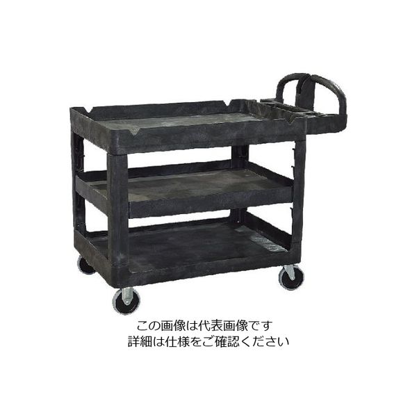 Trust トラスト シェルフユーティリティーカート 3段 ブラック 4043 1個 62-6590-57（直送品）