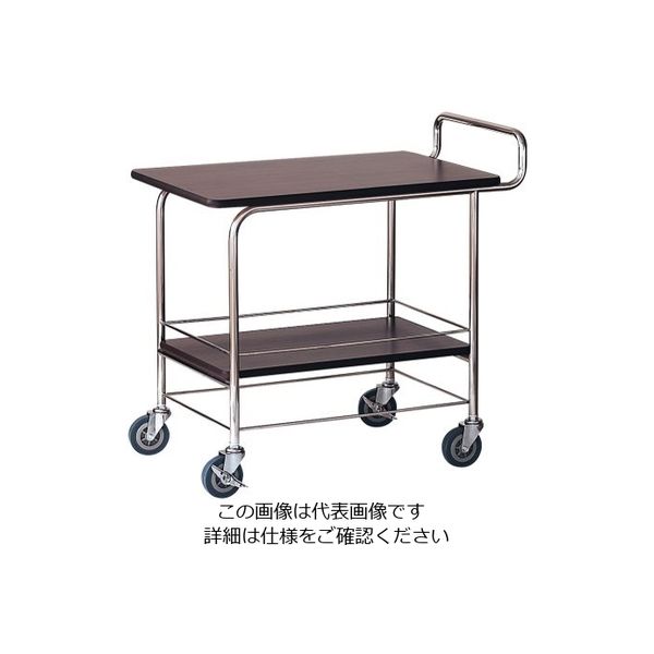 遠藤商事 木目調 サービスワゴン 62-6591-08 1個（直送品）