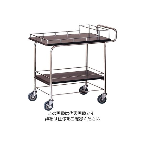 遠藤商事 木目調 サービスワゴン 62-6591-09 1個（直送品）