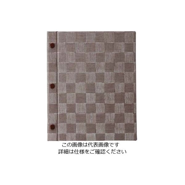 えいむ ホック式チェックメニューブック MBー312 中 ブラウン 61-7997-74 1個（直送品）