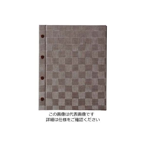 えいむ ホック式チェックメニューブック MBー308 大 ブラウン 61-7997-71 1個（直送品）