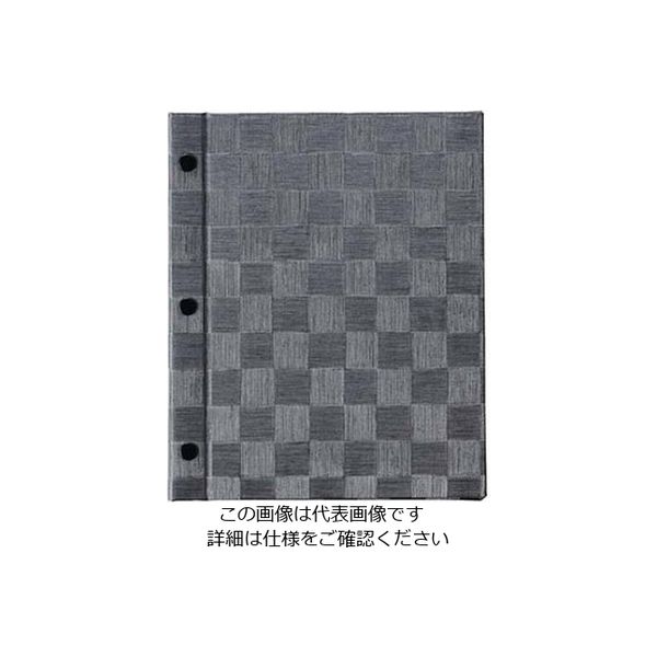えいむ ホック式チェックメニューブック MBー312 中 グレーブラック 61-7997-73 1個（直送品）