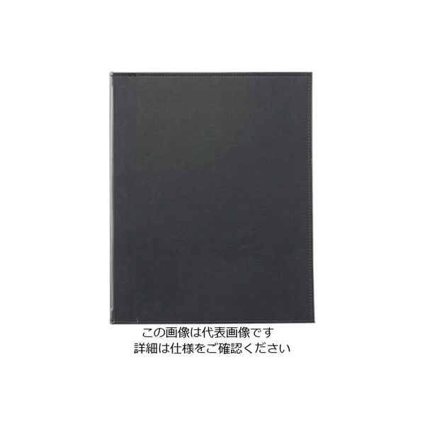 えいむ ホック式合皮メニューブック HBー601 ブラック 61-7997-87 1個（直送品）