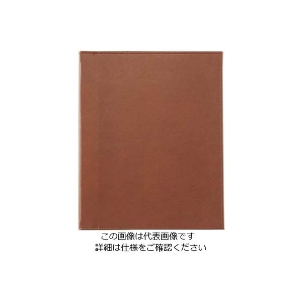 えいむ ホック式合皮メニューブック HBー601 ブラウン 61-7997-88 1個（直送品）