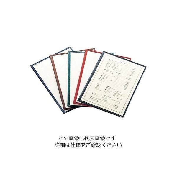 えいむ クリアテーピング メニューブック 合皮 LTBー44 茶 61-7998-98 1個（直送品）