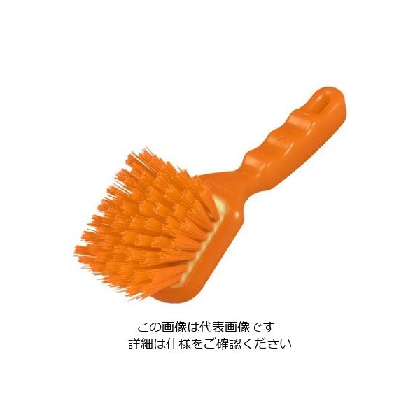 Hill Brush サーモンレジンブラシ 柄付ブラシハード オレンジ 毛丈44mm D4RES 1本 62-6166-92（直送品）