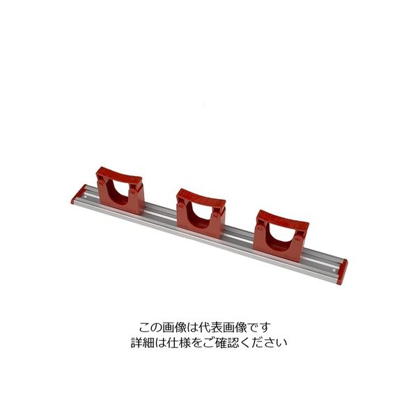 Hill Brush サーモンブラシ アルミレールセット レッド 3個 HD7 1本 62-6168-33（直送品）