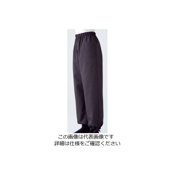 遠藤商事 男女兼用 和風パンツ 黒×エンジ L SLB673-2 1枚 62-6642-15（直送品）