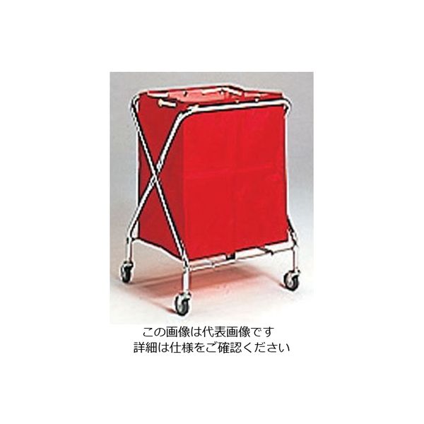 遠藤商事 BM ダストカー 大 赤 62-6613-68 1台（直送品）