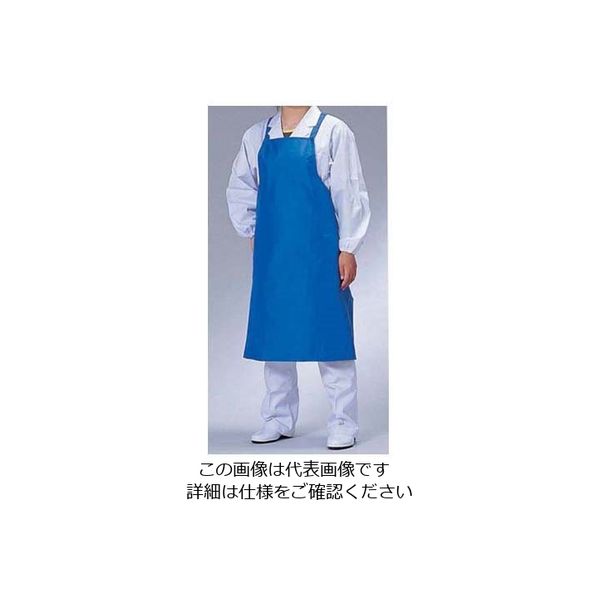 福田商店 らくらくドライエプロン (水洗い用) ブルー D-1 1枚 62-6629-80（直送品）