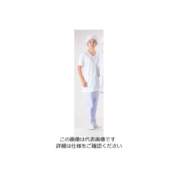 福田商店 テクノファインコート 女子襟無し半袖白衣 S NR-449 1枚 62-6635-76（直送品）