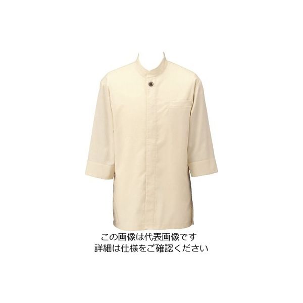 遠藤商事 アゼック和風コートシャツ・シングル ベージュ L SLB910-3 1枚 62-6639-28（直送品）