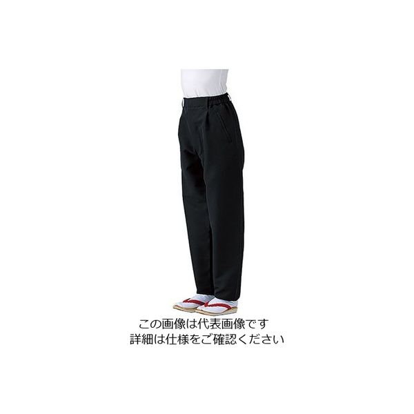 遠藤商事 男女兼用和風パンツ ブラック L SLB951-1 1枚 62-6641-39（直送品）