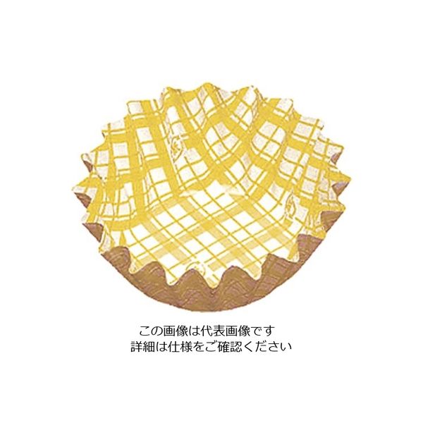 アヅミ産業 紙カップ ココケース 丸型(500枚入) 黄 5 1ケース(500枚) 62-6648-77（直送品）