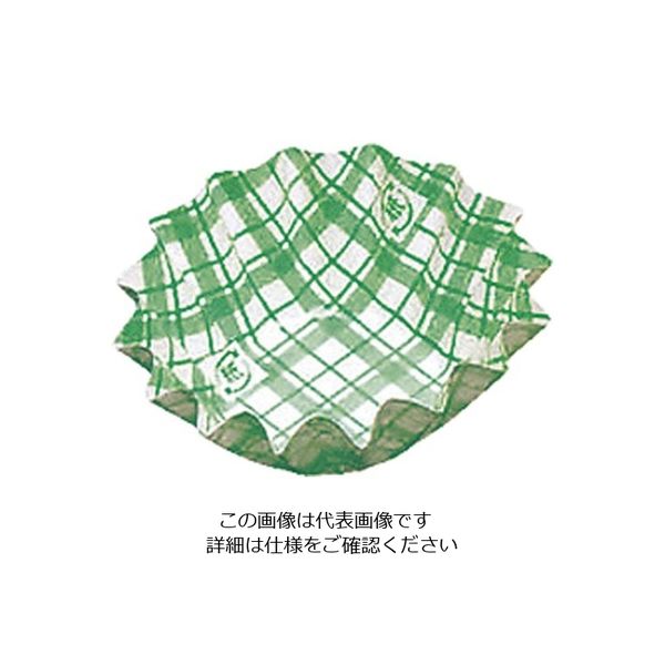 アヅミ産業 紙カップ ココケース 丸型(500枚入) 緑 6 1ケース(500枚) 62-6648-78（直送品）