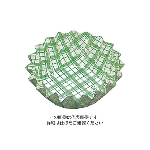 アヅミ産業 紙カップ ココケース 丸型(500枚入) 緑 8 1ケース(500枚) 62-6648-84（直送品）