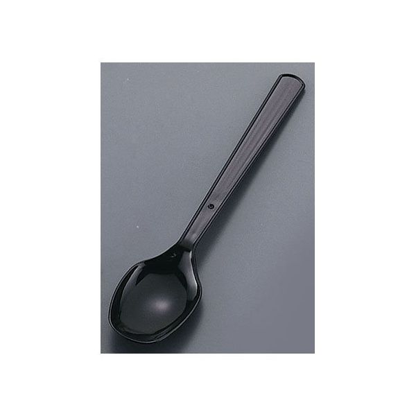 アサヒ徳島 使い捨てスプーン #160(500本入) 黒 袋入 62-6651-34 1ケース(500本)（直送品）