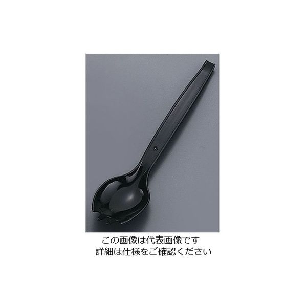 アサヒ徳島 使い捨てフォークスプーン #160 (500本入)黒 袋入 62-6651-36 1ケース(500本)（直送品）