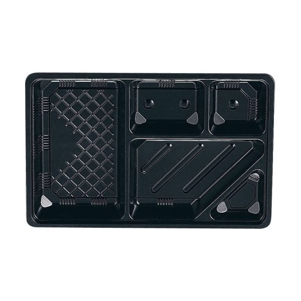 遠藤商事 夢彩ごぜん(50枚入)TSRーBOX 90ー60 中仕切II 黒 62-6652-07 1ケース(50枚)（直送品）