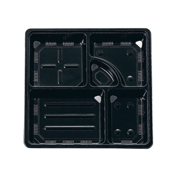 遠藤商事 夢彩ごぜん(50枚入)TSRーBOX 80ー80 中仕切I 黒 62-6652-13 1ケース(50枚)（直送品）