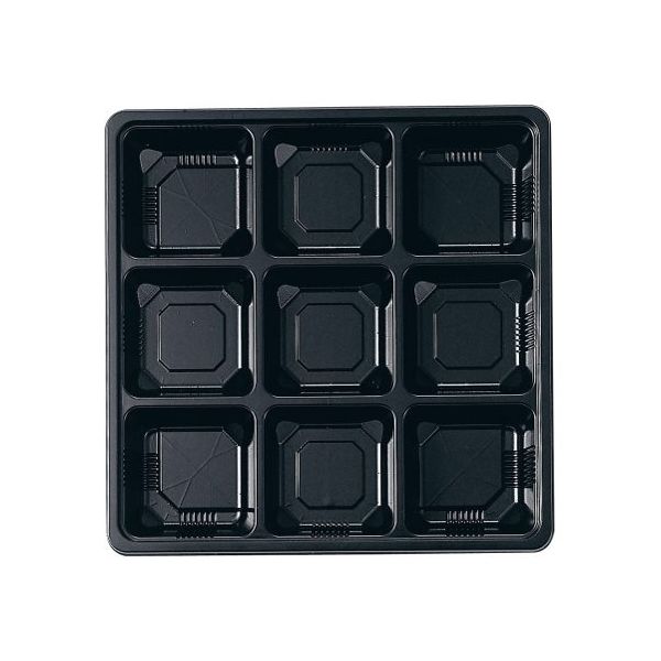 遠藤商事 夢彩ごぜん(50枚入)TSRーBOX 80ー80 中仕切II 黒 62-6652-14 1ケース(50枚)（直送品）