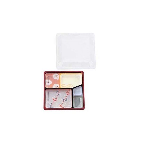 遠藤商事 夢彩ごぜん TSRー70 柄付/透明(50セット) 62-6652-21 1ケース(50セット)（直送品）